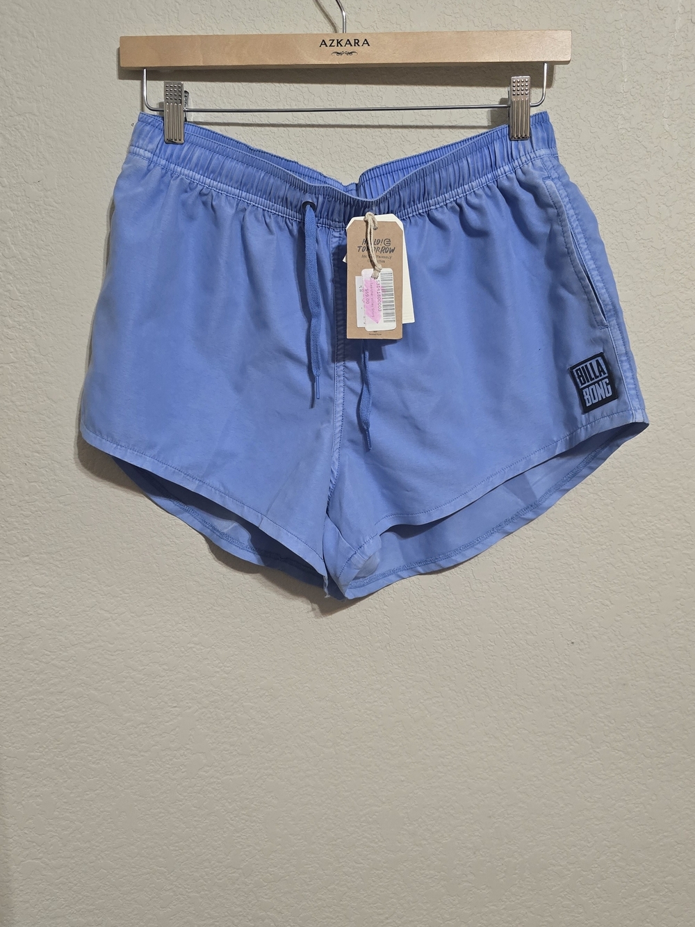 Billabong Women's Light Blue Drawstring Swim Shorts